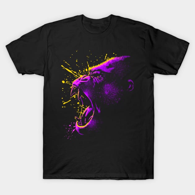 Psychedelic gorilla T-Shirt by albertocubatas